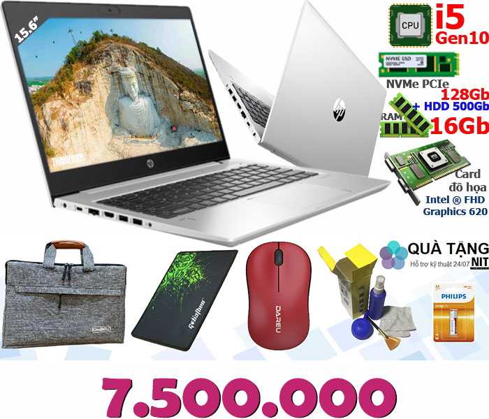 HP Nhật: i5 Gen 10 - Ram 16Gb - M2 128Gb + HDD 500Gb
