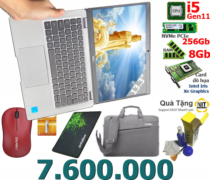 Dell Mỹ: i5 Gen 11 - Ram 8Gb - M2 256 - LCD 13inch